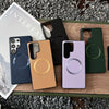 For Samsung Galaxy S25 Ultra 5G CD Magsafe Magnetic Litchi Texture Phone Case(Khaki)