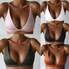 Summer Sexy Bikinis Women Swimsuit High Waisted Bathing Suits Swim Halter Push Up Bikini Padded Bra Bralette Swimwear, Size:S(WHITE)