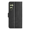 For Samsung Galaxy A16 Dual-side Magnetic Buckle Horizontal Flip Leather Phone Case(Black)
