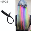 10 PCS Chemical Fiber Wig One-Step Gradient Color Single Card Wig, Stretched Length:24inches(23#)