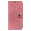 For Alcatel 3X 2020 KHAZNEH Cowhide Texture Horizontal Flip Leather Case with Holder & Card Slots & Wallet(Pink)