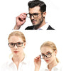 Black Frame Spring Hinge Anti Fatigue & Blue-ray Presbyopic Glasses, +3.50D