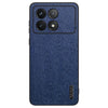For Xiaomi Redmi K70 Tree Bark Leather Shockproof Phone Case(Blue)