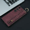 For Samsung Galaxy S24 5G Wavy Wristband Bracket TPU Phone Case(Wine Red)
