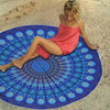 Microfiber Summer Bath Towel Round Sand Beach Towel Shawl Scarf, Size: 150 x 150cm