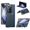 For Samsung Galaxy Z Fold5 Integrated Skin Feel Fold Holder Phone Case(Blue)