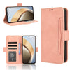 For vivo V40 Lite 4G / 5G IDN Skin Feel Calf Texture Card Slots Leather Phone Case(Pink)