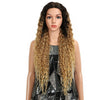 Long Curly Hairpiece High Temperature Fiber Hair 23 Inch Natural Blonde Synthetic Lace Front Wigs( SX282 4T27 Small wig)