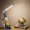 N61 3 in 1 Wireless Charger Folding Eye Protection Desk Lamp with Clock & Alarm Function(Black)