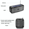 BDL-187 LED Light Solar Wireless Bluetooth Speaker Portable Outdoor Camping FM Radio(Black)
