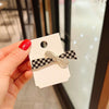 Rhinestone Fashion Hair Clips Women Bangs Headwear, Styles: 331 Checkered Bow