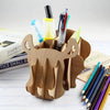 WUDE 002 Rhino Pen Holder Phone Stand 3D Three -Dimensional Puzzle Board Children Wood Puzzles Model