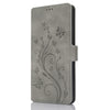 For Samsung Galaxy S23+ 5G Dreamy Butterfly Love Flower Embossed Leather Phone Case(Grey)