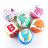 1808B-1 Children Soft Leather Ball Cartoon Pattern Solid Cotton-Filled Sponge Ball