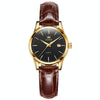 OLEVS 6898 Women Fashion Waterproof Dual Calendar Quartz Watch(Brown Black)
