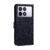 For Xiaomi Redmi K70 Lace Flower Embossing Flip Leather Phone Case(Dark Blue)