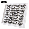 16pairs /Box Natural Long False Eyelashes Fluffy 3D Mink Lashes, Spec: L101