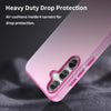 For Samsung Galaxy A35 5G Frosted Translucent TPU Hybrid PC Full Coverage Phone Case(Pink)