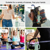 For 16-40oz Stanley Mug Lanyard Silicone Loop Boho Daisy Cute Flower Hand-Woven Mug Cover(Black)