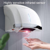 Interhasa  220V 1800W Hot and Cold Switching Electric Hand Dryer,Model: A1002 White,CN Plug
