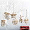 Wooden Cartoon Christmas Tree Ornament Christmas Scene Decoration Supplies(Christmas Ball)
