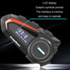 KUQIBAO Motorcycle Helmet Waterproof Bluetooth Headset With Screen(Soft Microphone)