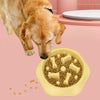 Slow Feed Dog Bowl, Bone Shaped, Wheat Yellow - Anti-Gulping Pet Feeder