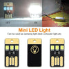 10 PCS Mini Pocket Card USB Power Keychain LED Night Light(Black)