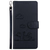 For Realme 13+ Global Cute Cats RFID Leather Phone Case(Black)