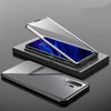 For Huawei P30 Magnetic Metal Frame Double-sided Tempered Glass Case(Black)