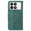 For Xiaomi Redmi K70 Pro / K70 Geometric Embossed Leather Phone Case(Green)