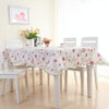 PEVA Oil&Water Resistant Coffee Table Tablecloth, Size: 90x90cm(Red Flower)