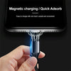 M11 3 in 1 3A USB to 8 Pin + Micro USB + USB-C / Type-C Nylon Braided Magnetic Data Cable, Cable Length: 2m (Red)