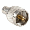 UHF Male to BNC Female Adapter, Nickel Plated RF Connector