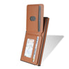 For Samsung Galaxy S22 Ultra 5G Skin Feel Detachable Card Bag Magsafe Phone Case(Brown)