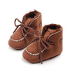D2245 Winter Warm Baby Cotton Boots Plus Velvet Thickened Baby Walking Shoes, Size: 11cm(Brown)