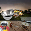 Campingmoon S220 Outdoor Portable Thickened Stainless Steel Bowl Camping Multi-Purpose Cutlery(Metallic)