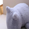Plush Cat Toy Children Cat Back Shadow Shape Gift Toy Home Decoration Soft Pillow(White)