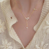 Ladies Light Luxury Bowknot Necklace Clavicle Chain, Specification:XL1686