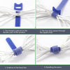60 PCS T-Shaped Cable Organizer Belt Nylon Winder Buckle, Length: 30cm(Color Random Delivery)