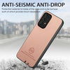 For Samsung Galaxy A52 Twill Fabric Leather Skin Back Phone Case(Pink)