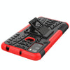 For Alcatel 3L (2021) Tire Texture Shockproof TPU+PC Protective Case with Holder(Red)