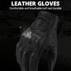 GHOST RACING GR-ST06 Breathable Touch Screen Motorcycle Riding Leather Gloves Anti-Fall Locomotive Gloves, Size: M(Black)