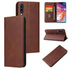 For Samsung Galaxy A70 Calf Texture Magnetic Horizontal Flip Leather Case with Holder & Card Slots & Wallet(Brown)