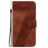 For Realme 13+ Global Seven-shaped Embossed Leather Phone Case(Brown)