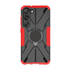 For Samsung Galaxy S23 5G Armor Bear Shockproof PC + TPU Phone Case with Ring(Red)