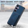 For Samsung Galaxy S25 5G Retro Leather Card Bag Magnetic Phone Case(Blue)