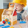 Wooden Multifunction Toolbox Early Learning Disassembly Nut Tool Basket Children Educational Toy(Colorful)