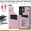 For Samsung Galaxy S25 Ultra 5G Printed Double Buckle RFID Anti-theft Phone Case(Rose)