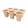 6 Holes Nursery Box Small Vegetable Flower Plant Breathable Growing Tray Silicone Folding Nursery Pot(Skin Color)